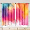 Colorful Gradient Colors Printed Curtains Pole Bag Bedroom Living Room Home Decoration Curtain Set Of 2 Made Polyester Washable Area Ready