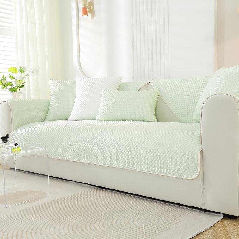 Summer Sofa Cushion Non-Slip Cool Breathable Sofa Cover Towel Mat for Living Room Straight Sofa