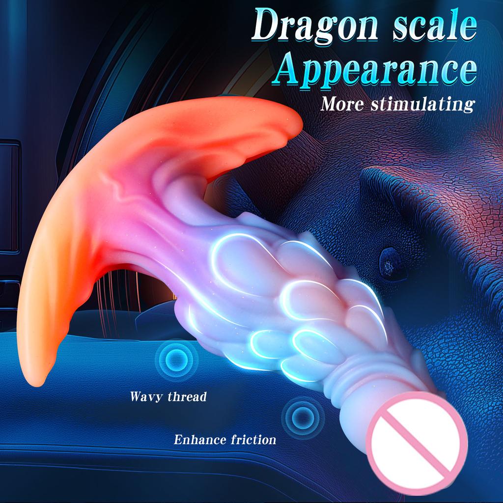 Luminous Monster Dildo Wearable Anal Plug Huge Penis Alien Anal Dildo Masturbator Butt Plug Dilator Sex Toys Vaginal Clitoral Anal Stimulation Unisex