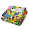 Digimon Adventure Flannel Blankets Winter  Soft Warm Throw Blanket For Children Living Room Fluffy Bedspread Sofa Bed Cover