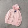 Embroidered Zip-Up Hoodie Animal Loose Fit Sweatshirt Teens