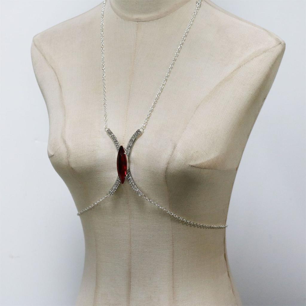 European And American Jewelry, Fashionable Rhinestone Breast Chain, Sexy Nightclub Party Jewelry And Accessories