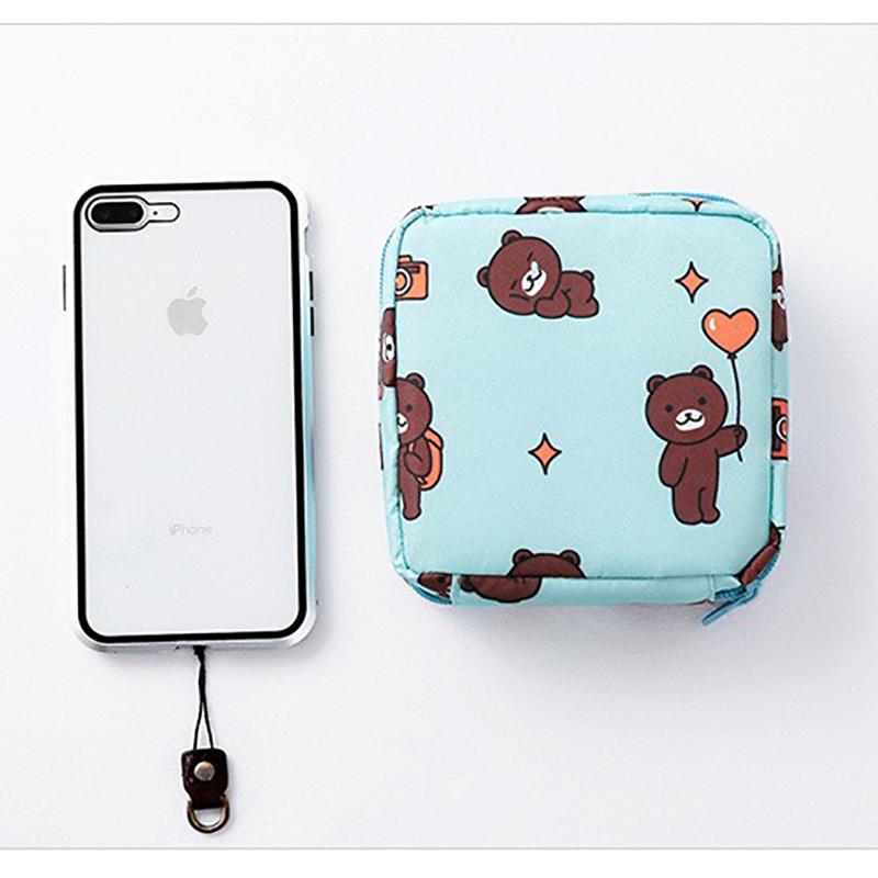 Sanitary Pad Pouch Cosmetic Bag for Gaskets Cable Case Portable Waterproof Organizer Pouch Mini Pouch Cute Toiletry Bag