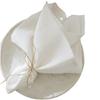 Premium Linen Cotton Blend White Table Napkins Disposable Decorative Solid Color Home Airplane Wedding Parties Dinners Available