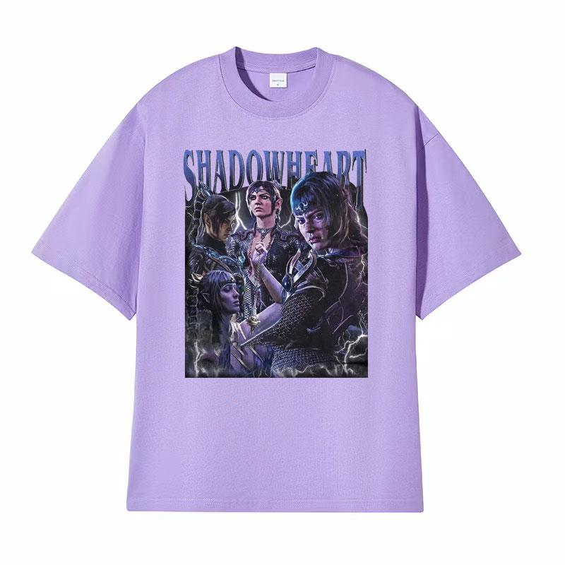Shadowheart Baldurs Gate 3 Vintage T Shirt Mens Women Clothing Fashion Gothic Tshirts Male Cotton Oversized Tshirt Streetwear
