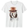 Bearded Collie Top Hat Dog Herren T Shirt Vintage Homme Stretched Versatile Stylish Top For Everyday Wear