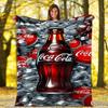 Christmas Gift Halloween Themed Cola Beverage Coca Cola Blanket Soft Home Furnishing Nap Decoration Four Seasons Warm Sherpa Blanket U24
