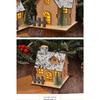 Weihnachtsdekoration Leuchtendes Holzhaus LED Holzweihnachtshaus, Leuchtende Holzhausdekoration, Weihnachten Halloween Geburtstagsfeier