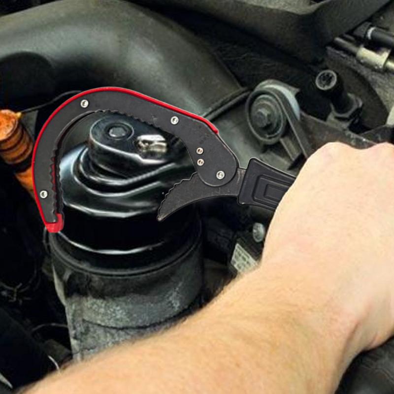 Ölfilterschlüssel, langer Griff, breite Backenöffnung, Motorrad-Ölfilterschlüssel, ergonomisches, rutschfestes Ölfilterwerkzeug zum einfachen Entfernen