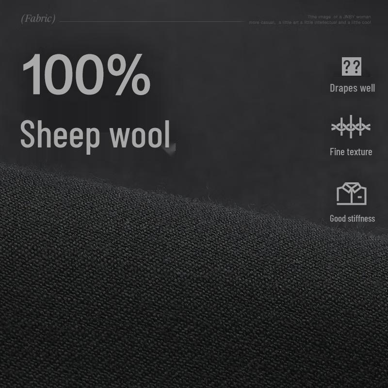 JNBY 2023 Winter Irregular Hem Flared Trousers