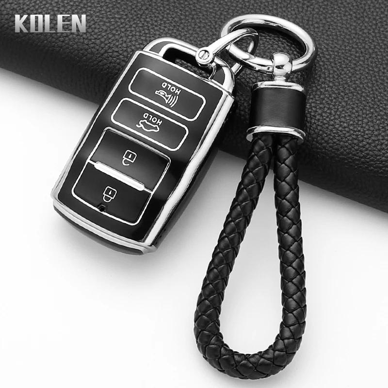 Fashion Tpu Car Key Case Cover For Kia Cadenza K9 K7 K-04 Sorento K900 And New K7 Protected Keychain Shell Fob Accessories Bag