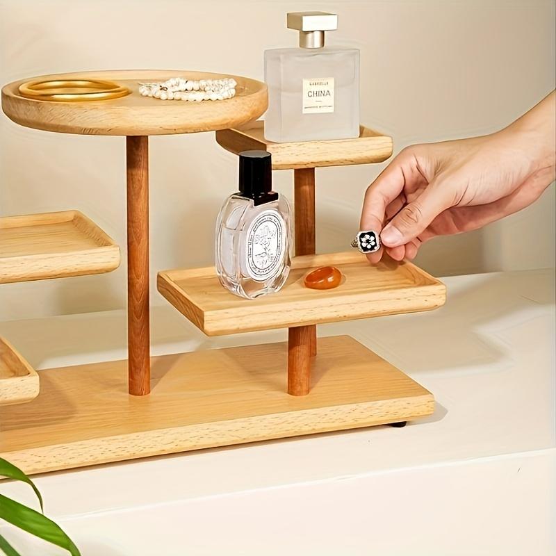 Wooden display rack with storage rack - Multi-layer storage box for jewelry.superior plants - for jewelry bead display