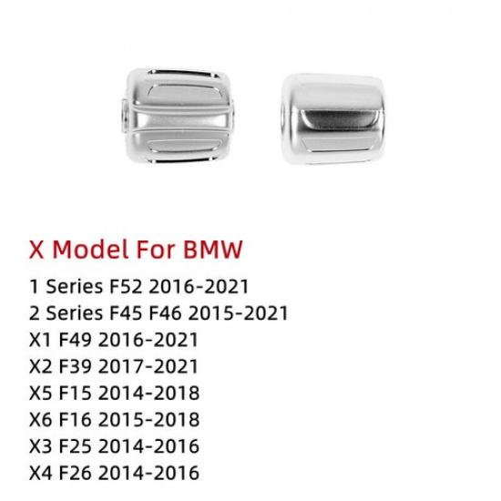 2x Silver Car Steering Wheel Switch Trim Replacement For BMW X4 F26 X6 F16 15 16