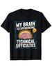 Top PickLocalpcs Unisexs Parkinsons Disease Awareness TShirt  Funny PD Support Group Gift with My Brain Is Glitching Slog