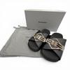 Pristine BALENCIAGA Sandals SUNSET FLAT BB black leather mens 42 828478 Used