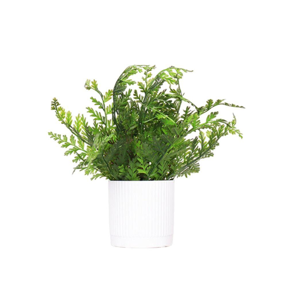 Green Simulation Plant Potted Green Grass Lifelike Grass Flowerpotted Desktop Ornament Windowsill