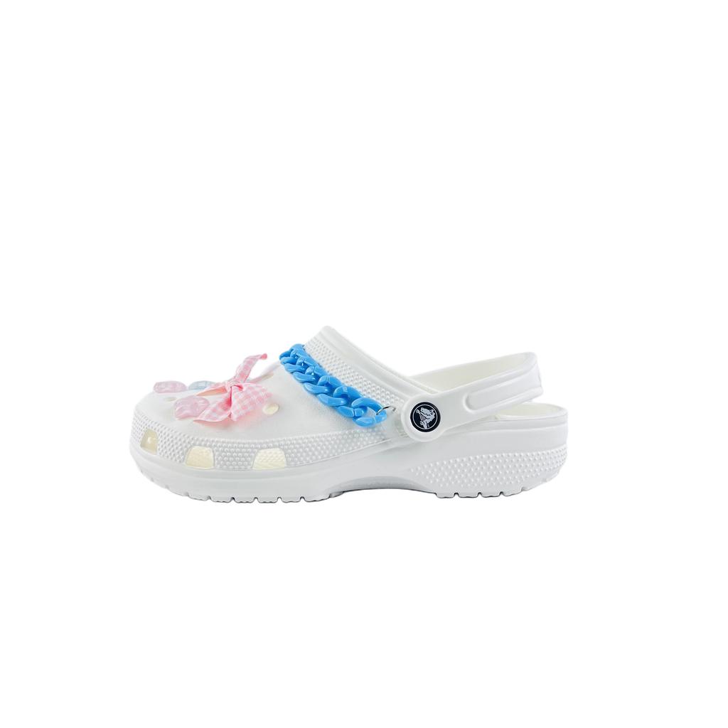Crocs Classic clog EVA Blue Pink Dream Casual Versatile Fashion Trend Hole Shoes Unisex White