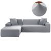 Elastic L Shaped Sofa Cover Solid Corner Couch Slipcover Chaise Longue Protector For Living Room Furniture