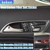 Real Carbon Fiber Car Accessories Door Handle Panel Trim Cover Soft Sticker For Mercedes CLA C117 2014-2018 GLA X156 2015-