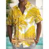New Hawaii Spring/Summer Fashion Leisure Street Walk Tourist Beach Printed Full Open Short Sleeve Button Shirt