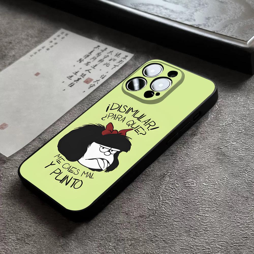 

Cartoon Mafalda Cute Phone Case For 14 Pro Max For Apple Iphone 16 15 Po Max 12 Mini 11 13 Pro Xr X Xs 8 7 Plus Back Cover iPhone14 Pro
