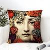 Abstract Women Simple Anime Art Pillow Case Cotton Linen Fabric Square Zipper Pillowcase Home Decorative Living Room