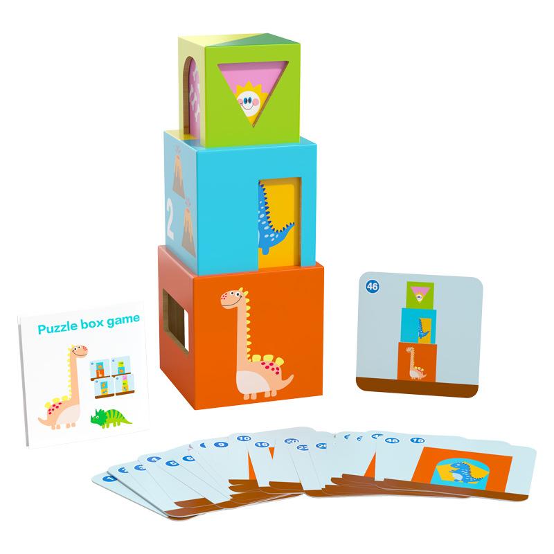Wooden Children'S Puzzle Early Education Puzzle Advanced Set Box Game Thinking Training Exercise Hand-Eye Coordination Toy