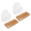2PCS Propagation Vases Heart Shaped Glass Desktop Planter Plant Propagation Station for Small Hydroponic Plants Home