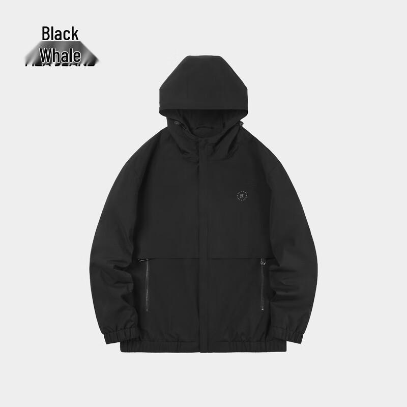 

Black Whale Men s Simple Loose Fit Outdoor Hooded Jacket XXL
