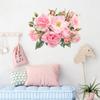 Creative Painting Pink Flower Wall Stickers Self Adhesive Decals for Living Room Bedroom Hallway Home Decor
