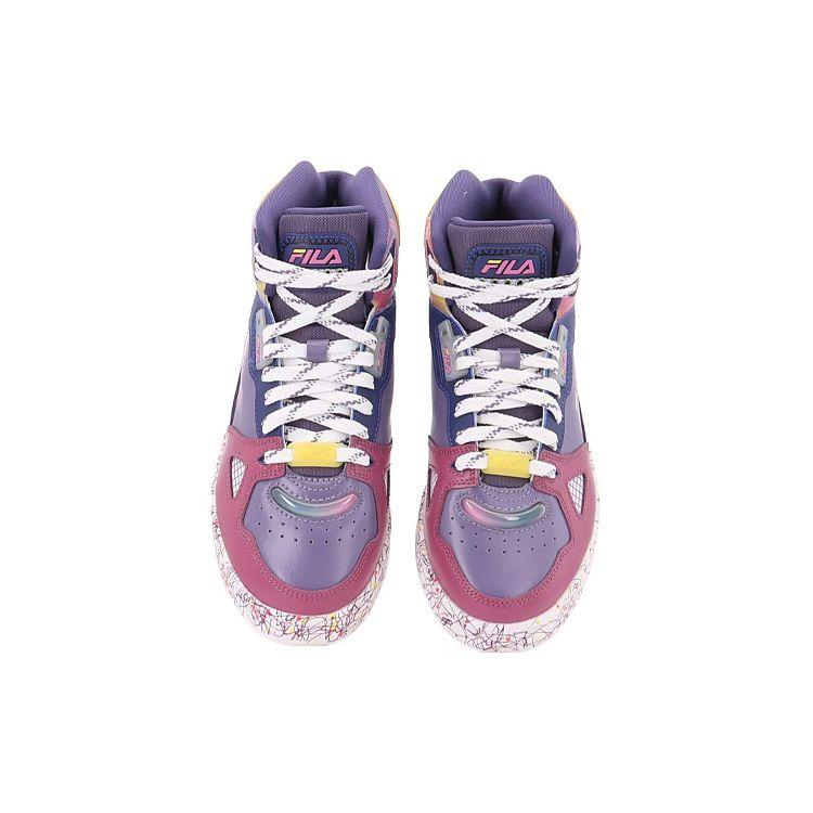 Fila Fusion Teratach Dämpfung Mid-Top Retro Basketballschuhe Damen Sneaker Blau Lila T12W131205FCD