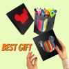 10pcs Mouse Head Character Ears Pens Set, Retr ctable Ballpoint Pen, Multi Color Jumbo Autograph Princess Pencil Signature Office Desk Stationary