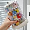 Rotating Cute Granule Storage Box, Multi-layer Small Ornament Display Rack, Cartoon Storage Parts Box