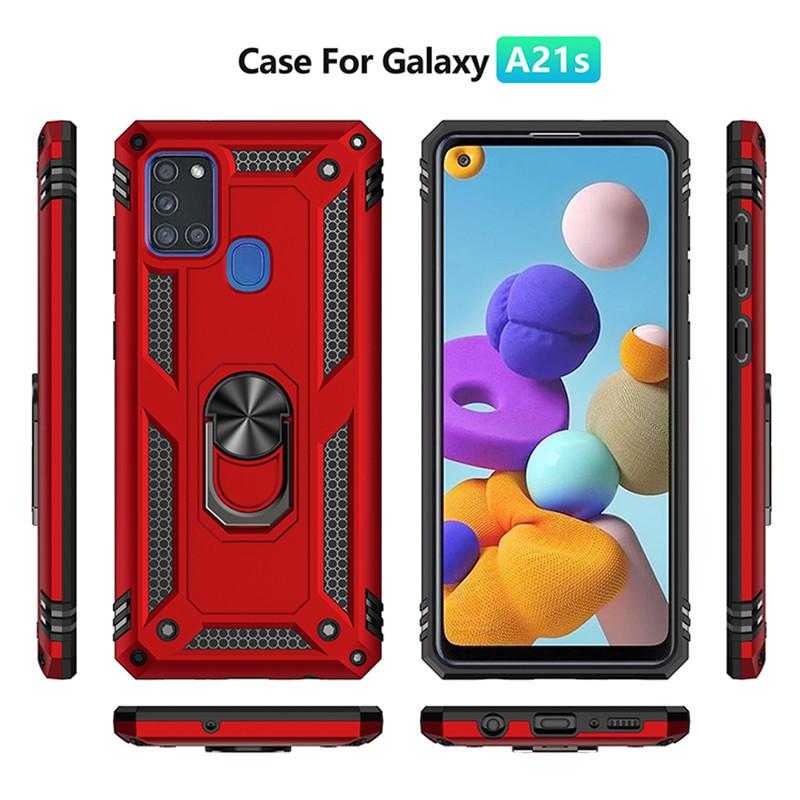 For Samsung Galaxy A21S A12 A52 A72 A03S A02 Armor Car Ring Magnetic Case For A41 A51 A71 A12 A32 A42 M32 A10 S A20 A30 A50 A70