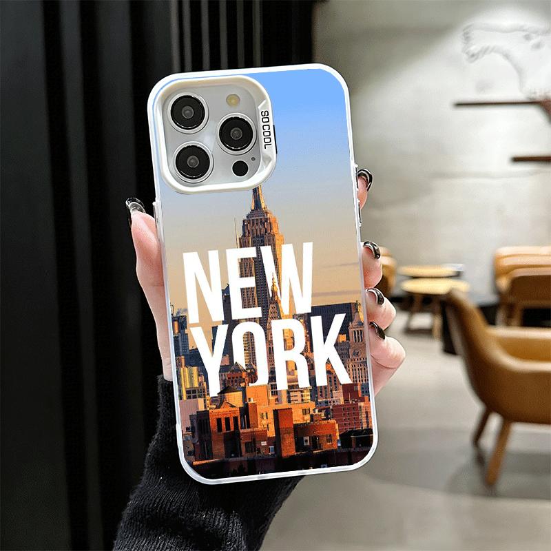 NYC New York City Soft Phone Case for iPhone 15 16 17 Pro Max 17Air 16E 14 Plus 13 12 Mini Shockproof Cover Back Shell