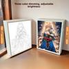 21cm/8.27in Fate Anime 3D Light Painting Box Tri Color Dimming Peripherals Cartoon Bedroom Table Top Display Birthday Decoration