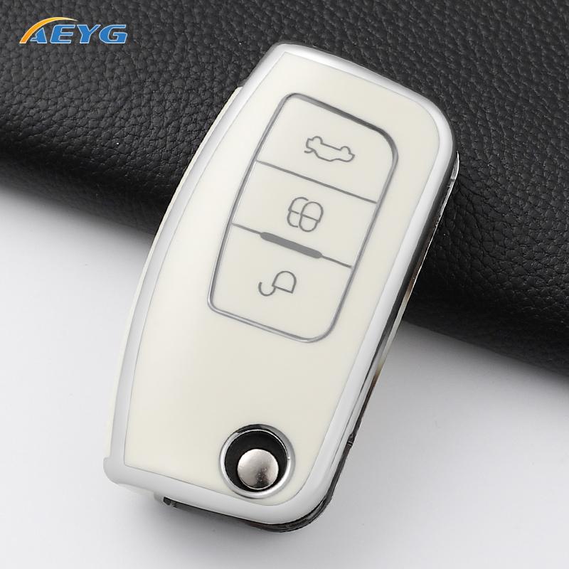 Car Key Case Cover for Ford Focus 2 MK2 Fiesta Mondeo Galaxy Ecosport Kuga Escape Falcon B-Max C-Max Keychain Accessories