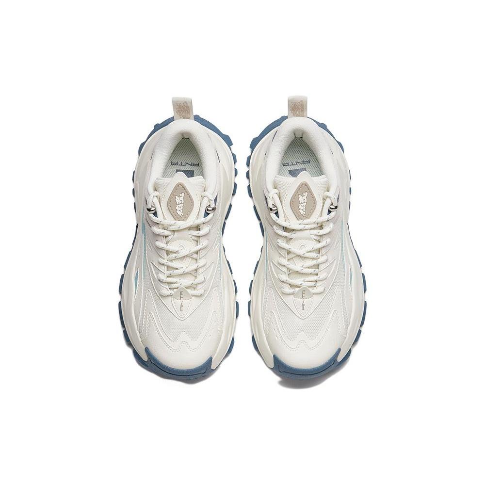 Anta Hot Cushioning Anti-Slip And Wear-Resistant Low-Top Chunky Sneakers Women's White Blue 122148880R-7