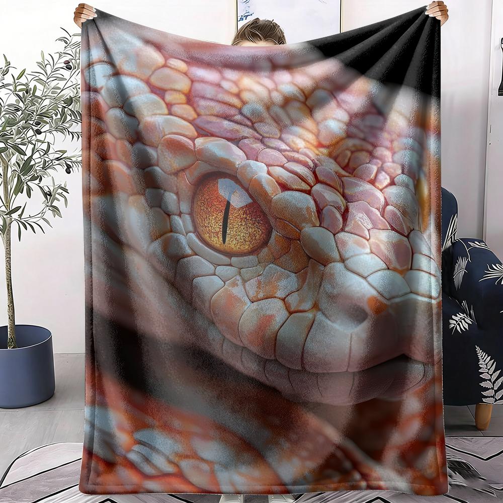 Snake Throw Soft Flannel AC Blanket Lightweight Summer Nap Throw Cozy  Blanket for Sofa Bed Travel Home