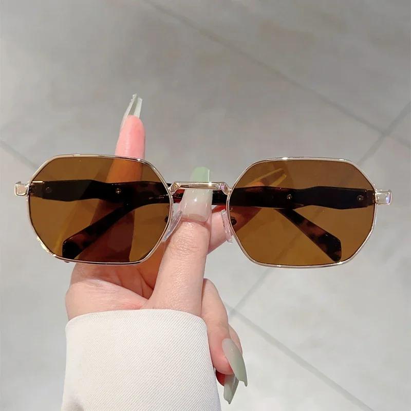 Vintage Polygonal Sunglasses for Men Women Gradient Lens Luxury Brand Design Outdoor Sun Glasses Gafas