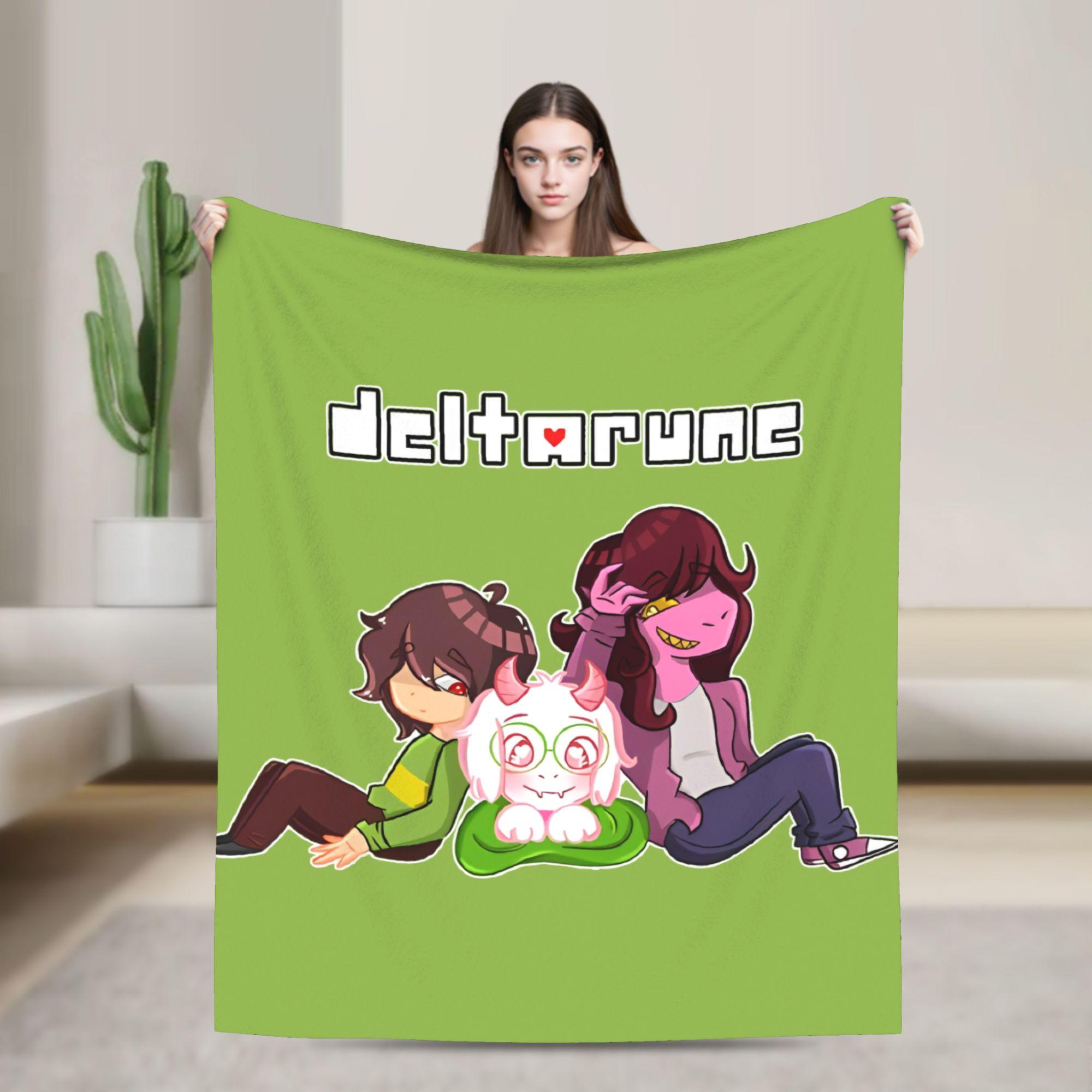 

DELTARUNE - MAIN CHARACTERS Knitted Blanket Fleece Super Soft Throw Blankets for Car Sofa Couch Bedroom Quilt 150x180cm