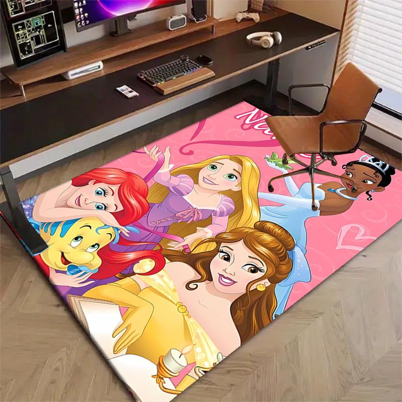 Custom Princess Mat Personalized Name, Polyester Washable Indoor Entryway Rug, Gift for Christmas, Easter, Thanksgiving Day