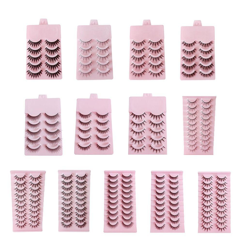 5/10 Pairs Soft False Eyelash Extension Dramatic Mink Eyelashes Beauty Faux Cils  Eyelash Extension