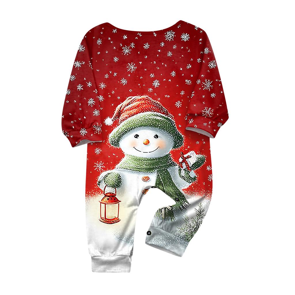 Family Matching Print Sets Pajamas Loungewear Outfits Family Matching Long Sleeve Tops+Pants Set