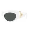 Versace Temple logo acetate irregular sunglasses women white 19155953 0VE4477U-white 52