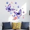 Kreskówkowy Fioletowy Motyl Naklejka na Ścianę Samoprzylepna Dekoracja Ściany Pokoju Dziecięcego Salonu Wystrój Domu
