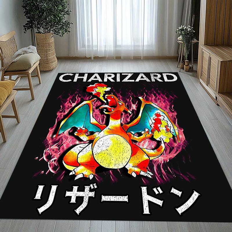 

Charizard Charmander Pokemon Living Room Non-Slip Area Rug Soft Carpet for Bedroom Kids Playroom Sofa,Home Decor Doormat Gift 40x60cm