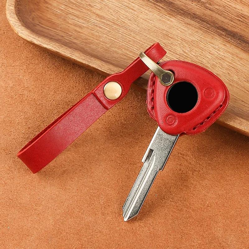 Styling Mouldings Leather For Peugeot Django 150 SF4 Motorcycle Key Case Cover Protection Fob Bag Holder Housing Keychain Access