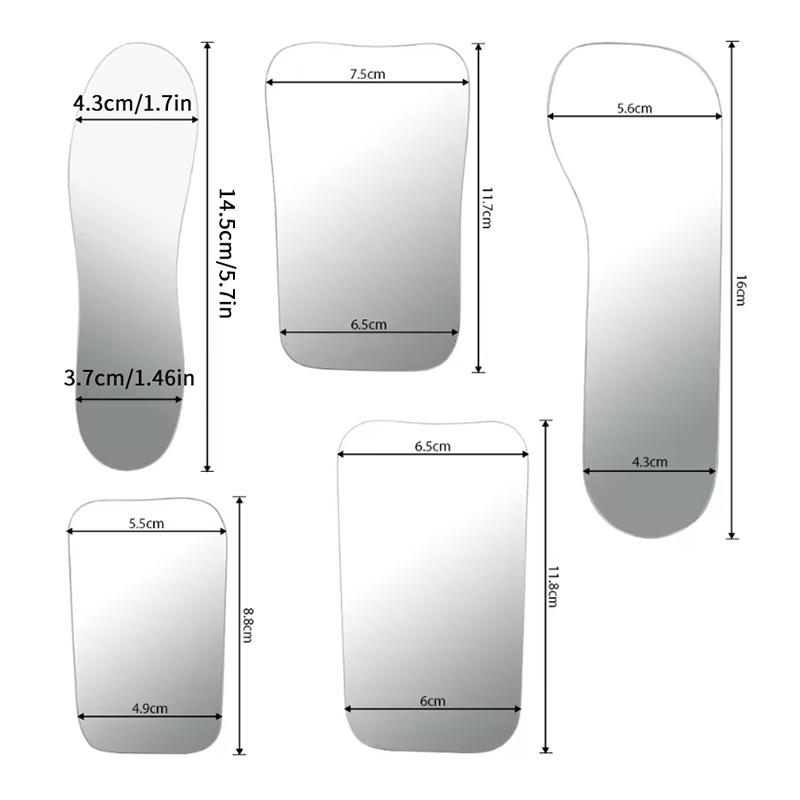 5 buc Oglindă pentru fotografie dentară Oglinzi cu două fețe Material sticlă Reflector intraoral cu capac de protecție