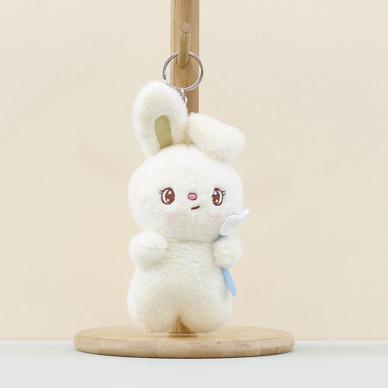Pendant Rabbit Plush Cartoon Flower Rabbit Bag Hanging Decoration Keychain